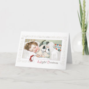 Cartes Pour Fêtes Annuelles 034 jouets vintages de garçon d'enfant de sommeil