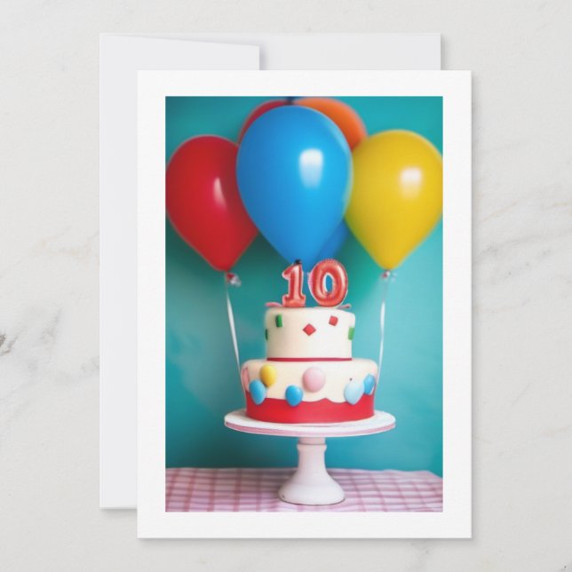 Cartes Pour Fêtes Annuelles 10 ans (Devant)