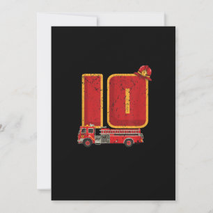 Cartes Pour Fêtes Annuelles 10 ans Anniversaire Cadeaux de garçon Pompier