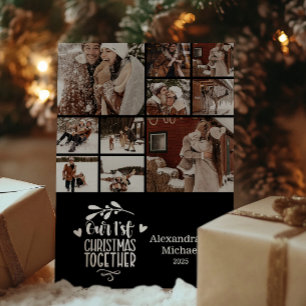 Cartes Pour Fêtes Annuelles 10 Photo Minimaliste Premier Noël Ensemble