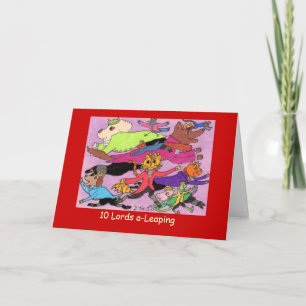 Cartes Pour Fêtes Annuelles 10 seigneurs a-saut