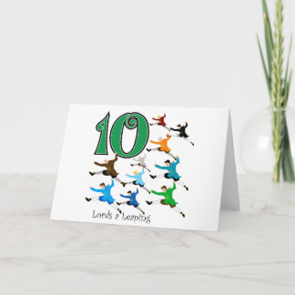 Cartes Pour Fêtes Annuelles 10 seigneurs Leaping