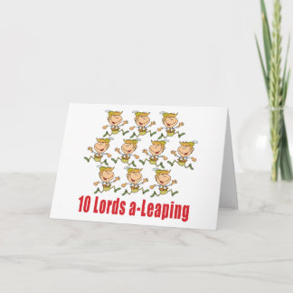 Cartes Pour Fêtes Annuelles 10 seigneurs un-Sauter Card