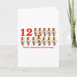 Cartes Pour Fêtes Annuelles 12 jours 12 tambours tambour