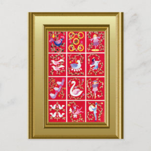 Cartes Pour Fêtes Annuelles 12 jours de Noël