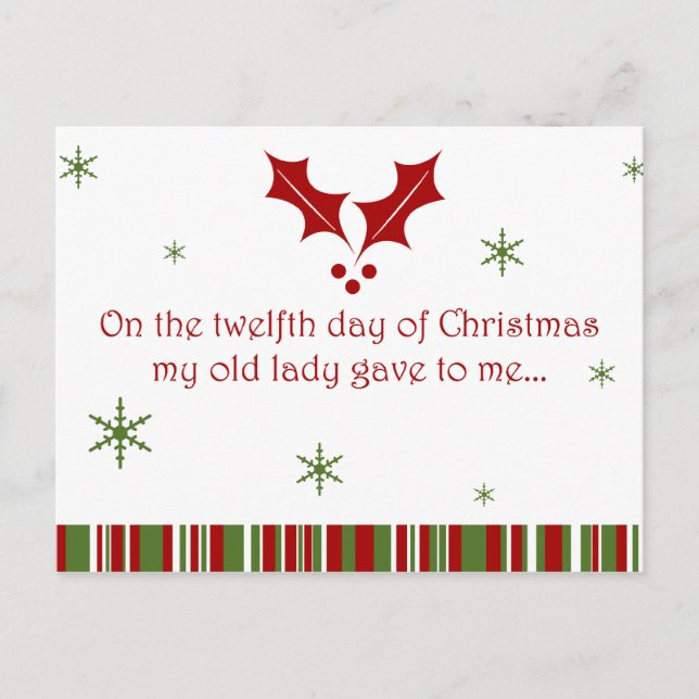Cartes Pour Fêtes Annuelles 12 jours de Noël de plouc (Devant)