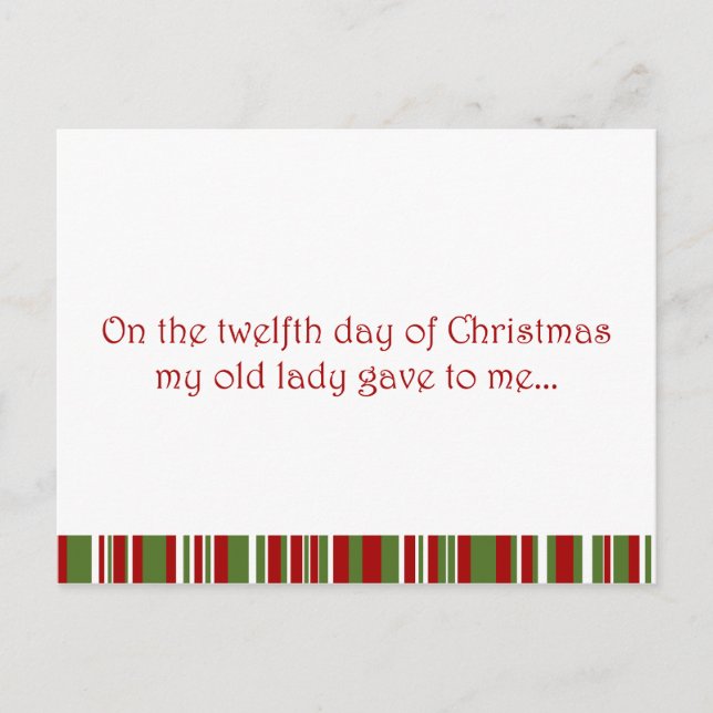 Cartes Pour Fêtes Annuelles 12 Jours d'un Noël cendré (Devant)