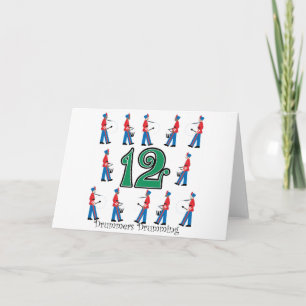 Cartes Pour Fêtes Annuelles 12 tambours à tambour