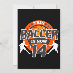 Cartes Pour Fêtes Annuelles 14 Ans Basketball Enfant Fils cadeau