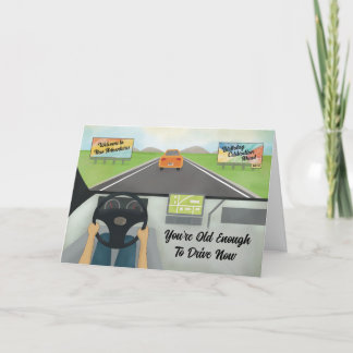 Cartes Pour Fêtes Annuelles 16ème Anniversaire Assez Pour Conduire