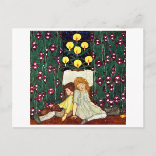 Cartes Pour Fêtes Annuelles 1921 Enfants à la veille de Noël