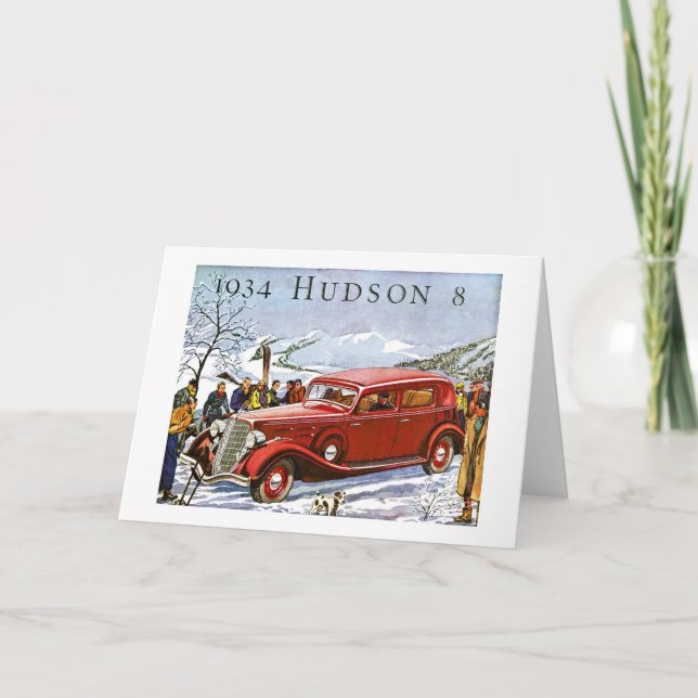 Cartes Pour Fêtes Annuelles 1934 Hudson 8 (Devant)