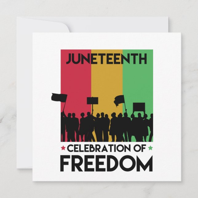 Cartes Pour Fêtes Annuelles 19°, Liberté des Afro-Américains. (Devant)