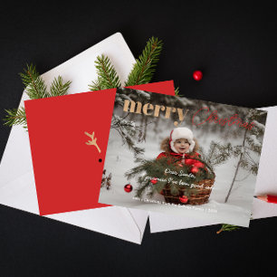 Cartes Pour Fêtes Annuelles 1 Photo Moderne Joyeux Noël Cher Père Noël Bon