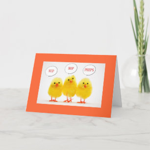 CARTES POUR FÊTES ANNUELLES "1EASTER PEEPS HOPPANT POUR PÂQUES POUR VOUS"