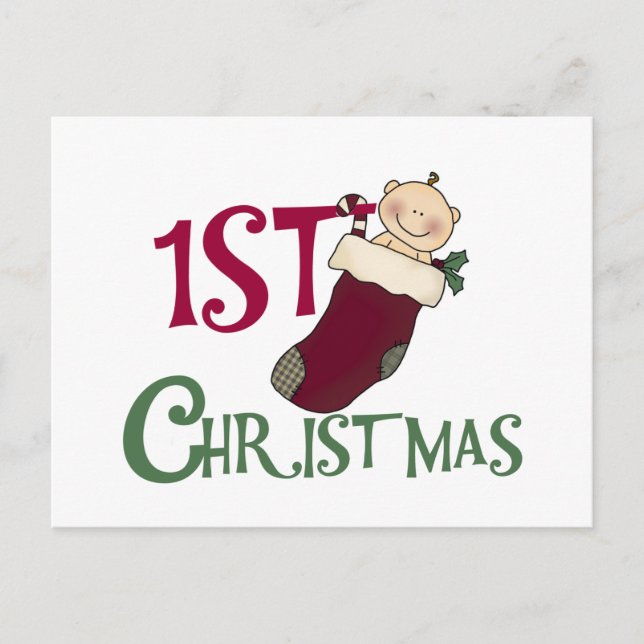 Cartes Pour Fêtes Annuelles 1er Noël-bébé en stock (Devant)