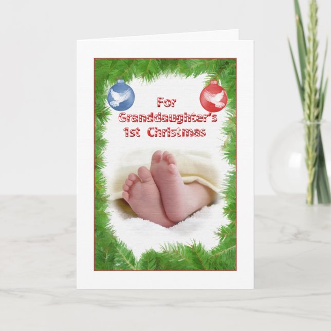 Cartes Pour Fêtes Annuelles 1er Noël de la grand-fille (Devant)