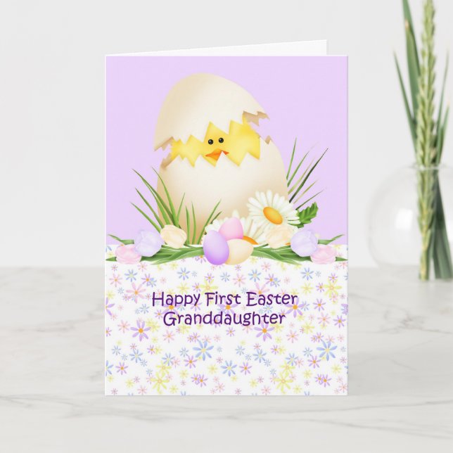 Cartes Pour Fêtes Annuelles 1ère petite-fille de Pâques (Devant)