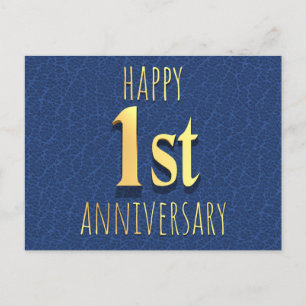 Cartes Pour Fêtes Annuelles 1st Anniversary