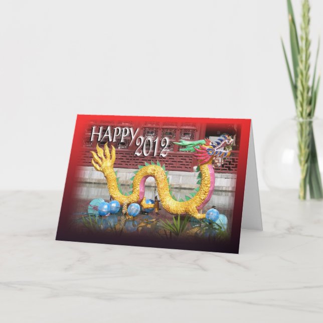 Cartes Pour Fêtes Annuelles 2012 Year of the Dragon Chinese (Devant)