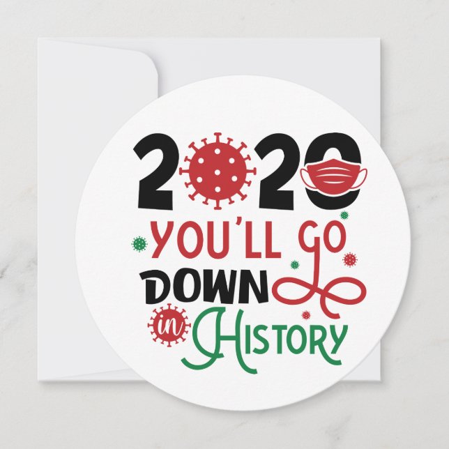 Cartes Pour Fêtes Annuelles 2020 Vous allez tomber dans l'histoire | Photo amu (Devant)