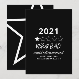 Cartes Pour Fêtes Annuelles 2021 mauvaise année en examen 5 étoiles