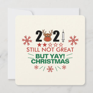 Cartes Pour Fêtes Annuelles 2021 Pas encore grand critique drôle Yay Noël