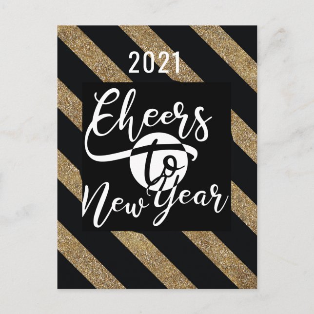 Cartes Pour Fêtes Annuelles 2021 Salue Au Nouvel An | Nouvel An festif (Devant)