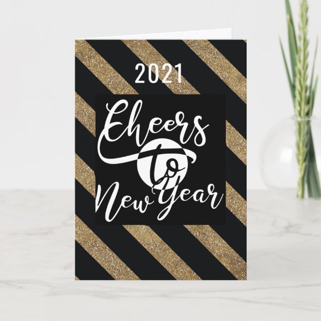 Cartes Pour Fêtes Annuelles 2021 Salue Au Nouvel An | Nouvel An festif (Devant)