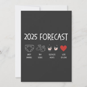 Cartes Pour Fêtes Annuelles 2025 Prévision de maman à être le Nouvel An