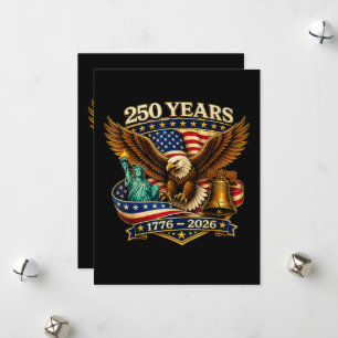 Cartes Pour Fêtes Annuelles 250 ans 250e anniversaire américain États-Unis