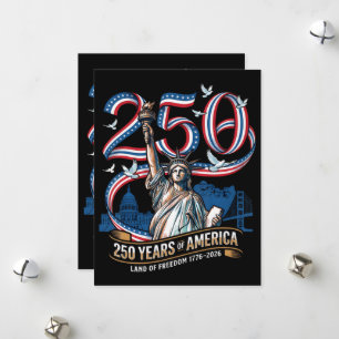 Cartes Pour Fêtes Annuelles 250 Ans Anniversaire Amérique 1776 2026