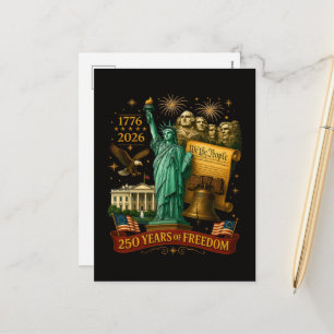 Cartes Pour Fêtes Annuelles 250 ans de liberté américaine