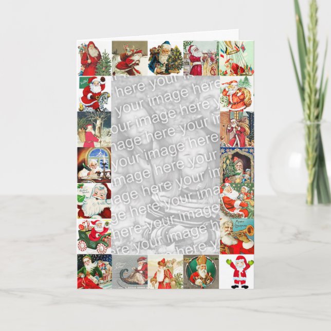 Cartes Pour Fêtes Annuelles 25 Santas Family Photo Christmas Card (Devant)