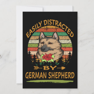 Cartes Pour Fêtes Annuelles 2 Facilement Distrait Par Le Berger Allemand
