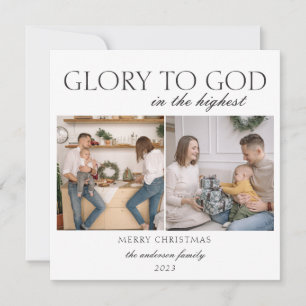 Cartes Pour Fêtes Annuelles 2 Photo Luc 2:14 Gloire Bible Verse Noël