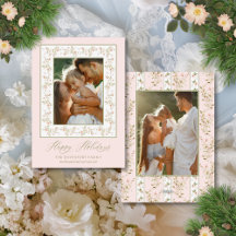 2 Photo Rose Floral Cottage Core Noël