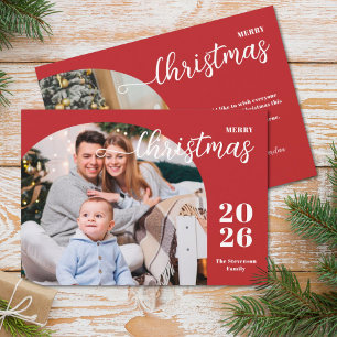 Cartes Pour Fêtes Annuelles 2 photos Arche de Noël moderne minimaliste