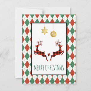 Cartes Pour Fêtes Annuelles 2 Saut de cerfs de Noël