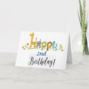 Cartes Pour Fêtes Annuelles **2e** ANNIVERSAIRE DU PETIT GARÇON SPÉCIAL