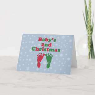 Cartes Pour Fêtes Annuelles 2e Noël du bébé