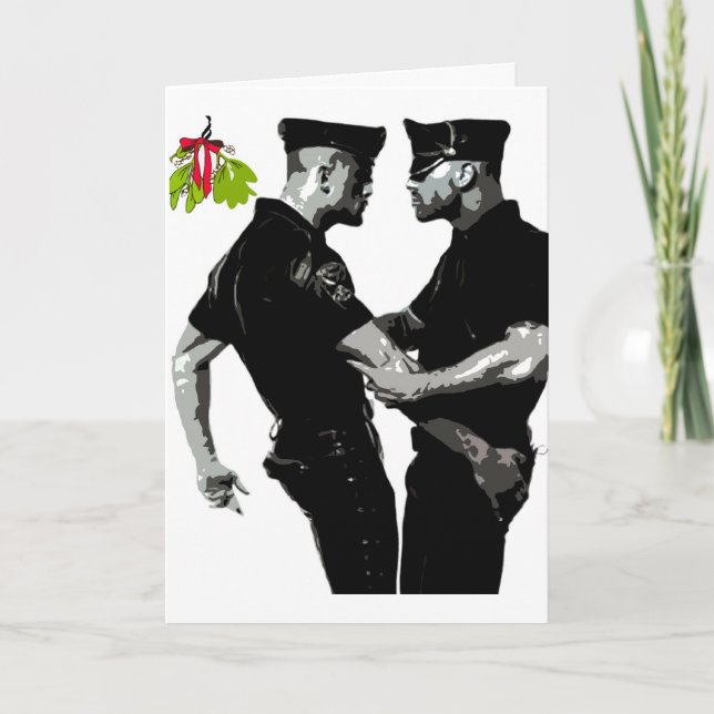 Cartes Pour Fêtes Annuelles 2ème Homosexuel de Noël (Devant)