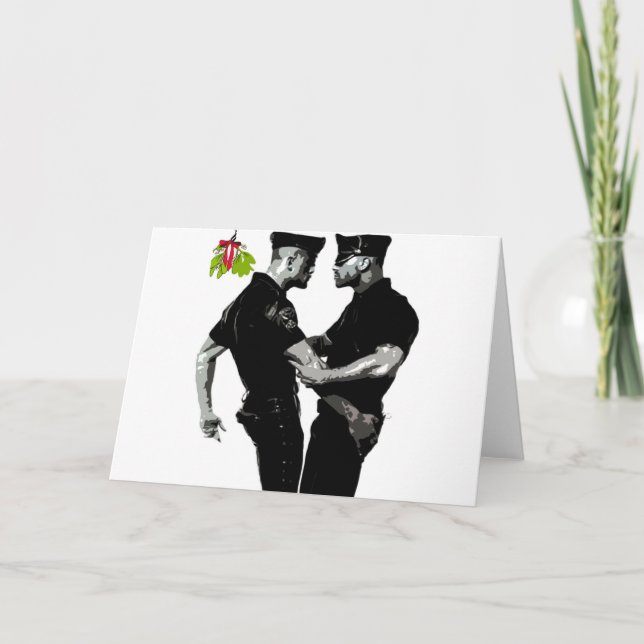Cartes Pour Fêtes Annuelles 2ème Homosexuel de Noël (Devant)