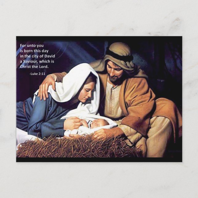 Cartes Pour Fêtes Annuelles 2h11 de nativité/Luc (Devant)
