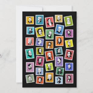 Cartes Pour Fêtes Annuelles 32 portraits graphiques des plus grands compositeu