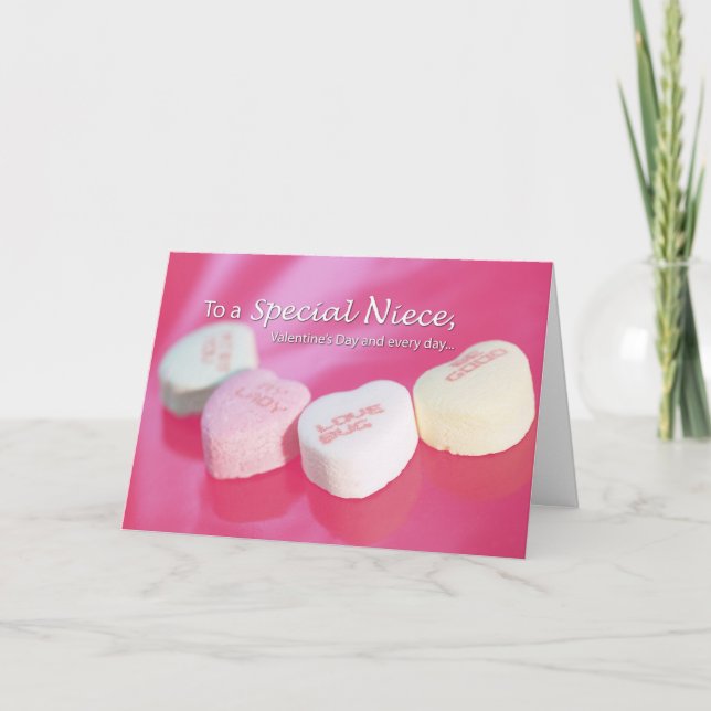 Cartes Pour Fêtes Annuelles 3543 Valentine Coeur Candy Nièce (Devant)