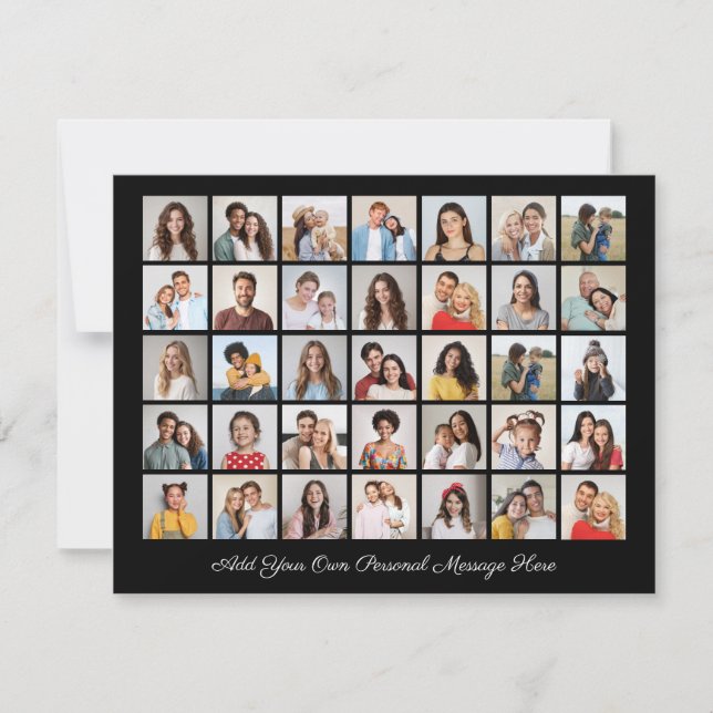 Cartes Pour Fêtes Annuelles 35 Photo Collage Ajoutez Votre Propre Salutation (Devant)
