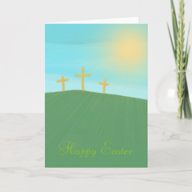 Cartes Pour Fêtes Annuelles 3 Croix (Devant)