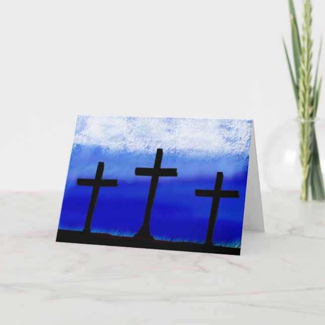 Cartes Pour Fêtes Annuelles 3 croix (Devant)