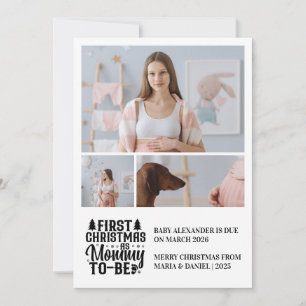 Cartes Pour Fêtes Annuelles 3 Photo Mommy to be Christmas Pregancy
